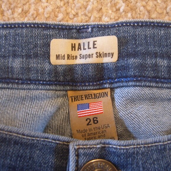 Like New Excellent Condition True Religion Women Jeans sz 26 Made in USA - Picture 3 of 4